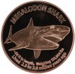 1 oz Copper Round - Megalodon Shark Design
