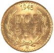 Mexican 2 Pesos Gold Coin - Random Date - BU