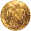 Early 1900's French 20 Francs Rooster Gold Coin - Random Date - BU