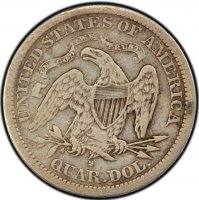 1800's Seated Liberty Silver Quarter Coin - Random Dates - Fine