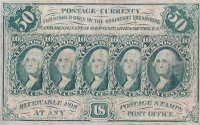 1st Issue 1862 50 Cents Fractional Currency - Civil War Era - Fine or Better