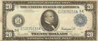 1914 $20.00 Federal Reserve Note - Large Type - Fine