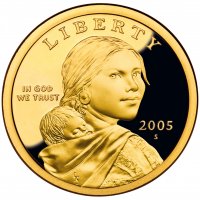 2005 Sacagawea Proof Golden Dollar Coin - S Mint