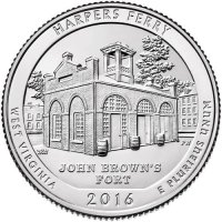 2016 Harpers Ferry Quarter Coin - S Mint - BU