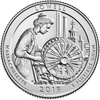 2019 Lowell Quarter Coin - P or D Mint - BU
