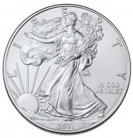 2021 1 oz American Silver Eagle Coin - Type 1 - Gem BU