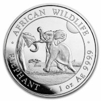2024 1 oz Somalian Silver Elephant Coin - Gem BU 