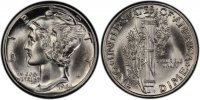 Gem BU Mercury Silver Dime Coins - 3 Different - High Quality!