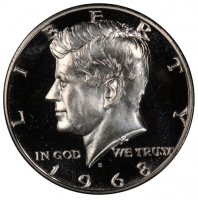 1968-S 40% Silver Proof Kennedy Half Dollar Coin - Gem Proof - Cameo Contrast