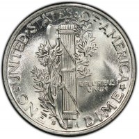 1945-S Mercury Silver Dime Coin - Micro S - Choice BU
