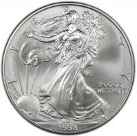 1998 1 oz American Silver Eagle Coin - Gem BU