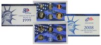 All 10 1999-2008 U.S. Clad Proof Coin Sets