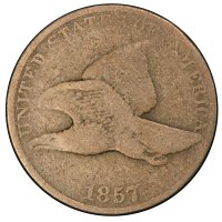 1857 Flying Eagle Cent Coin - Good