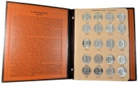 1948-1963 35-Coin Complete Set of Franklin Silver Half Dollars - Avg. Circ.