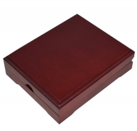 Guardhouse Wooden Display Box for 1 Certified Coin - Mahogany Red