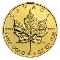1 oz Canadian Gold Maple Leaf Coin - Random Date - BU