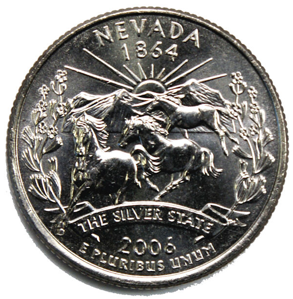 Statehood Quarter Uncirculated Roll of 40 " D " Mint #36 2006 Nevada NV 