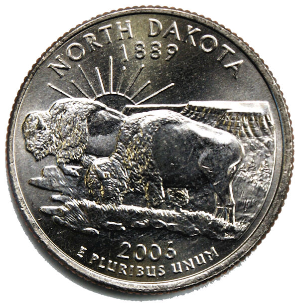 North Dakota Statehood Quarter Dollar Coin Details about   2006 D 