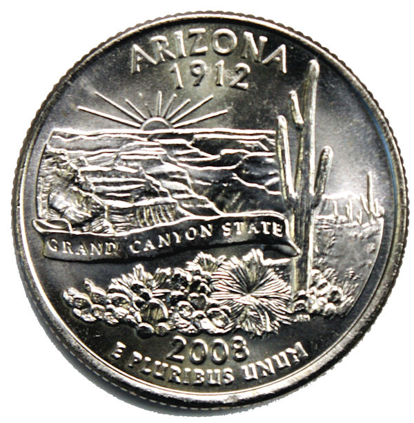 2008 P Arizona State Quarter New U.S Mint Brilliant Uncirculated Coin