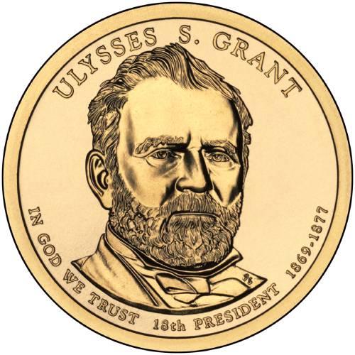 2011 US Presidential Dollar Coin Ulysses S Grant P in BU Condition 