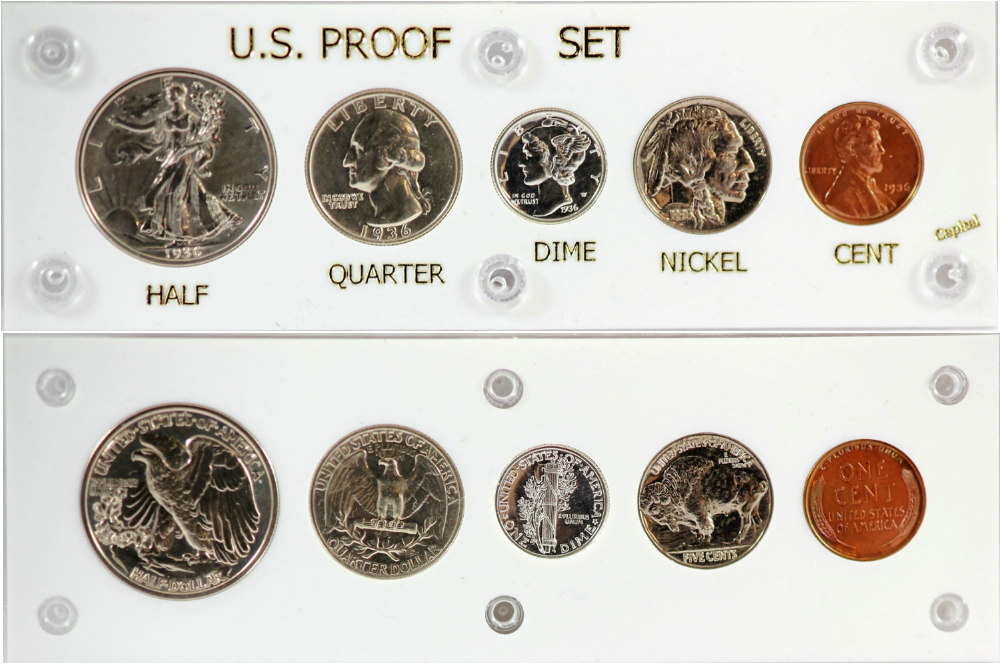 MintProducts U.S. Proof Coin Sets 1936 Date 1936 Proof Set