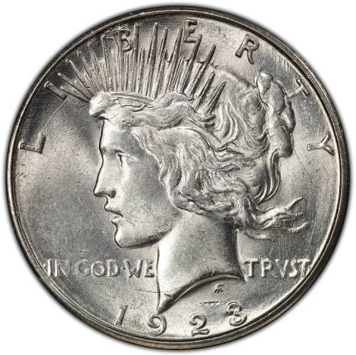 1923 Peace Silver Dollar Brilliant Uncirculated BU 