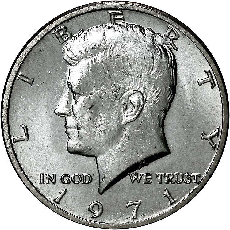 1971 Kennedy Half Dollar Uncirculated U.S Coin 