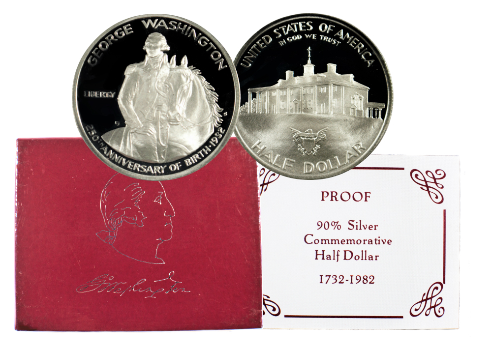 1982-D Washington Silver Half Dollar Uncirculated in US Mint Box/COA #PA008 