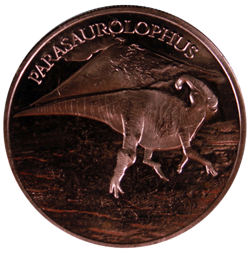 Velociraptor    1oz .999 copper round Dinosaur Series 