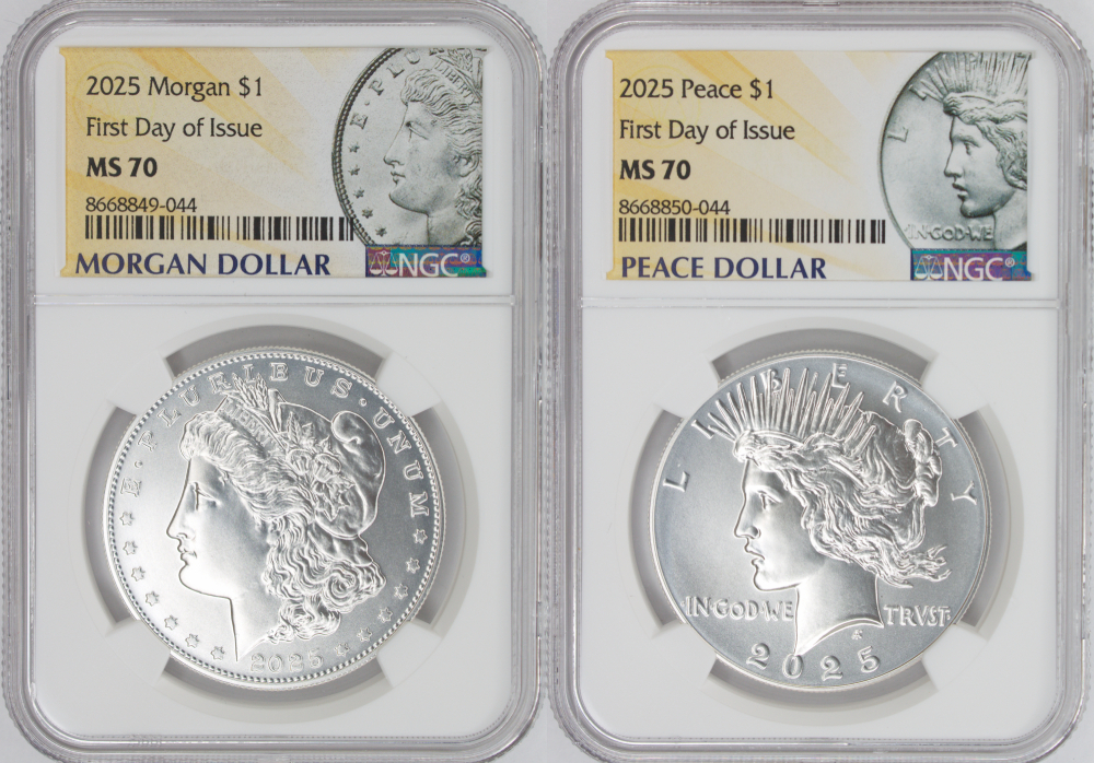 MintProducts > NGC Certified Coins > 2025 Morgan and Peace Silver ...