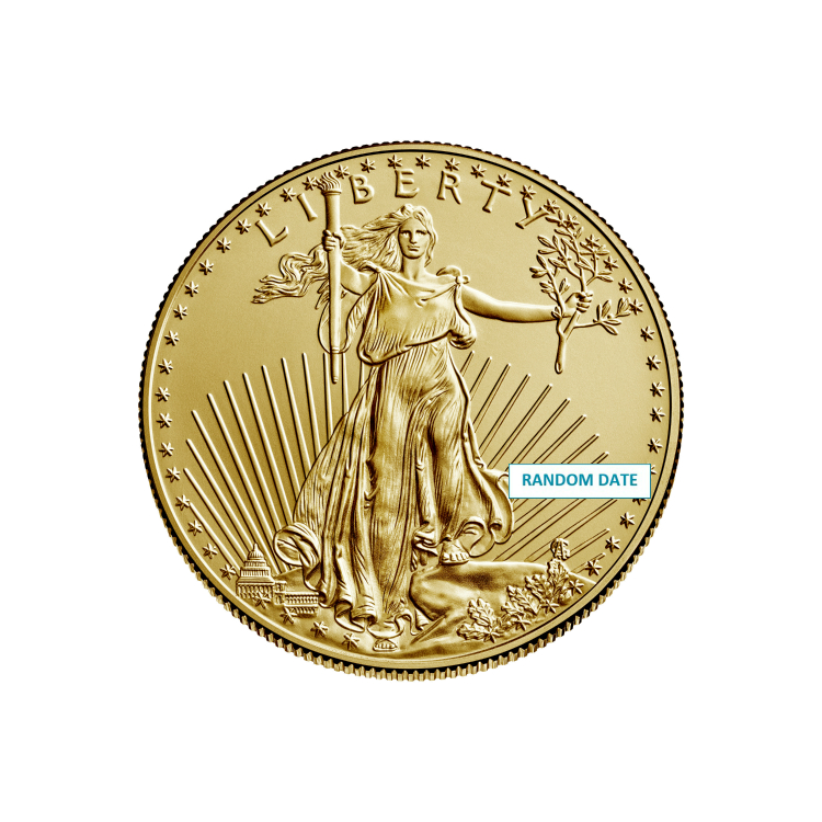 Random Year • 1/10 oz Gold American Eagle • GEM In Coin Capsule BU 