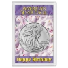 2025 1 oz American Silver Eagle Coin - Gem BU - Happy Birthday Whitman Holder