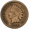 1862 or 1863 Copper Nickel Indian Head Cent Coin From The Civil War - Good to Very Good