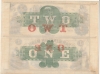 1800's Farmington Bank New Hampshire - Nice Uncut Bank Note Pair $2 $1 Dollar