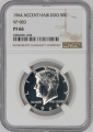 1964 90% Silver Proof Kennedy Half Dollar Coin - Accent Hair DDO - NGC PF-66 VP-003