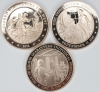 Set of 3 Collectible Franklin Mint Bronze Medals from the History of the U.S. Series - Barbed Wire, Bill of Rights, Constitution