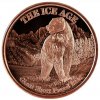 1 oz Copper Round - Ice Age Series - Giant Short Faced Bear Design