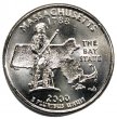 2000 Massachusetts State Quarter Coin - P or D Mint - BU