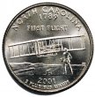 2001 North Carolina State Quarter Coin - P or D Mint - BU