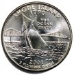 2001 Rhode Island State Quarter Coin - P or D Mint - BU