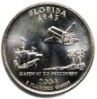 2004 Florida State Quarter Coin - P or D Mint - BU