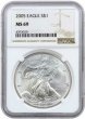 2005 1 oz American Silver Eagle Coin - NGC MS-69