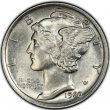 1920 Mercury Silver Dime Coin - Choice BU