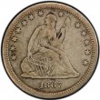 1800's Seated Liberty Silver Quarter Coin - Random Dates - Fine