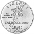 2002 Salt Lake City Winter Games Silver Dollar (UNC) NO BOX OR COA