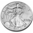 2007-W 1 oz American Burnished Silver Eagle Coin - Gem BU (w/ Box & C.O.A.)