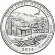 2014 Great Smoky Mountains Quarter Coin - S Mint - BU