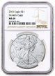 2021 1 oz American Silver Eagle Coin - Type 1 - NGC MS-69