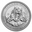 2023 2 oz Canadian Ice Age of Canada - Smilodon Sabre-Tooth Tiger Silver Coin - Gem BU