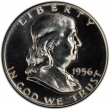 1956 Proof Franklin Silver Half Dollar Coin - Type 1 - Gem Proof